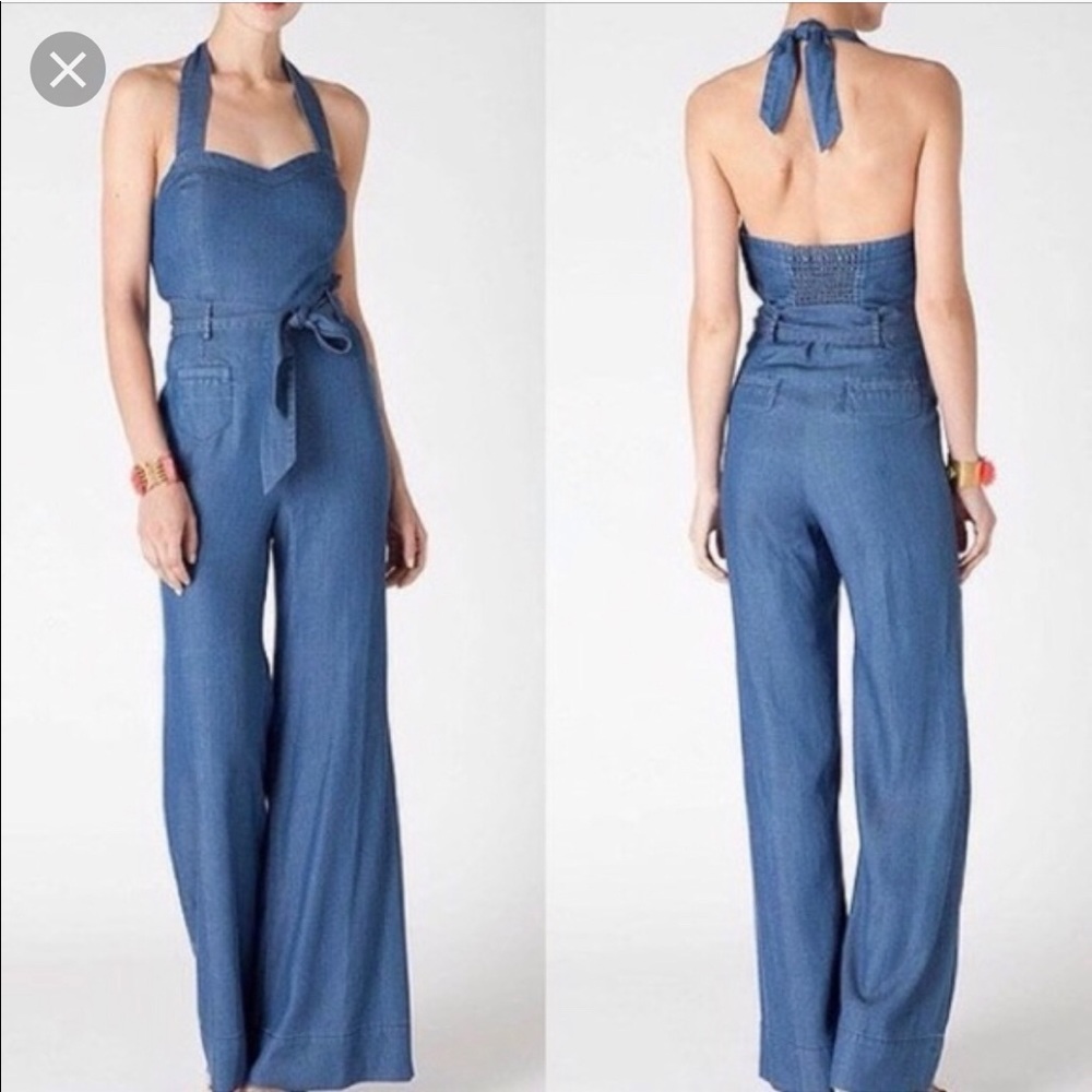 Anthropologie Chambray Jumpsuit - Size 4